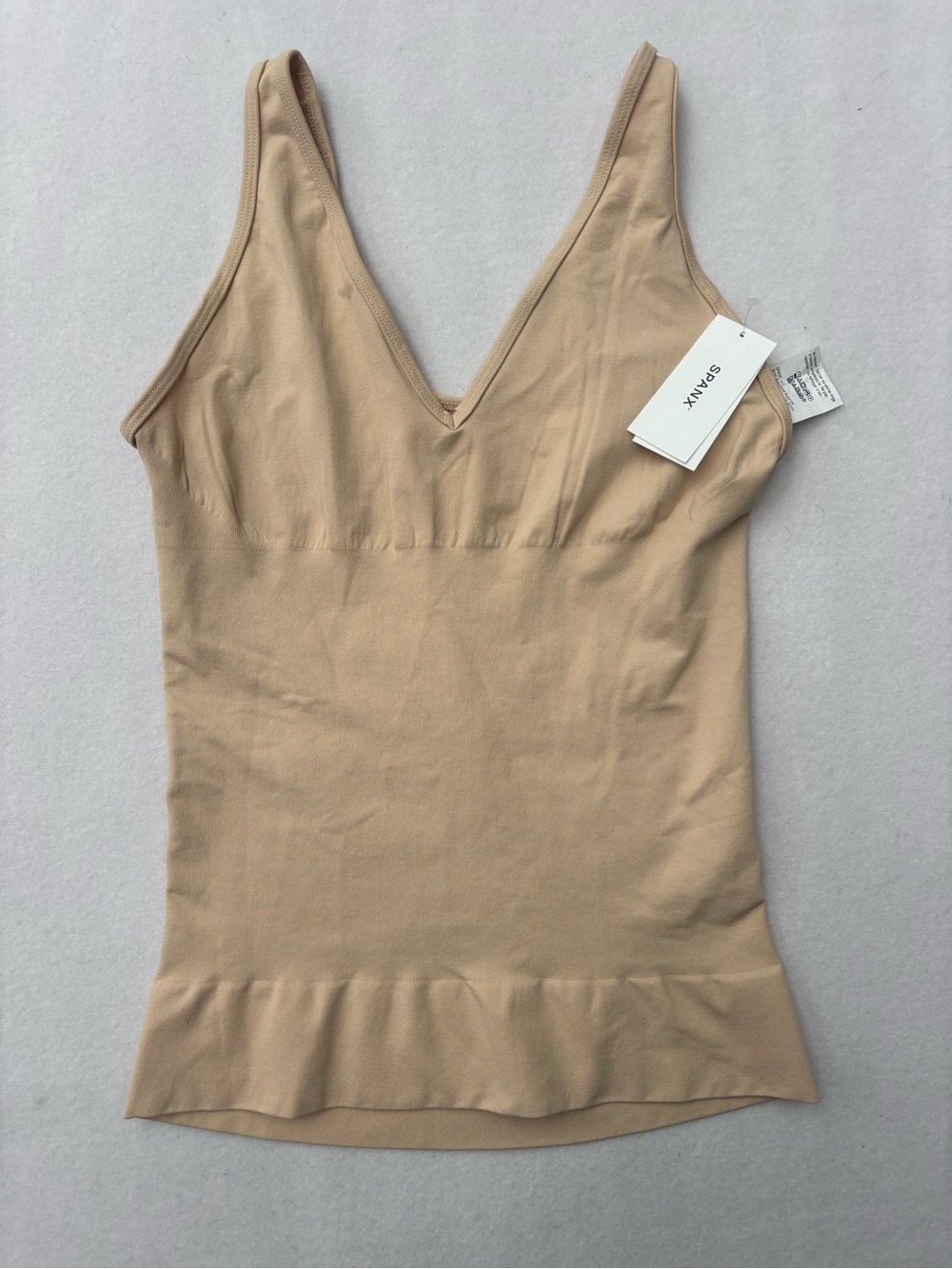 SPANX Beige V-Neck Seamless Shaping Tank